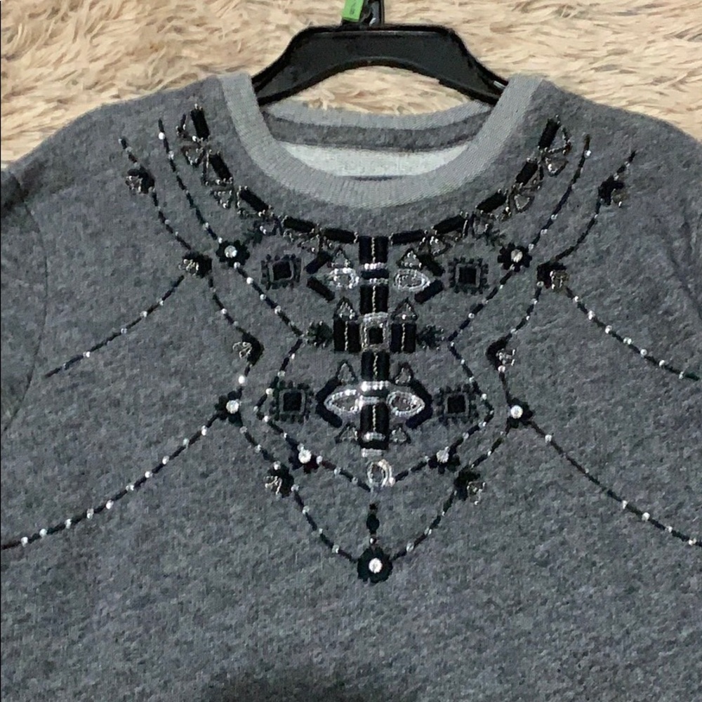 Abercrombie & Fitch Gray Embroidered Sweatshirt - Picture 10 of 10